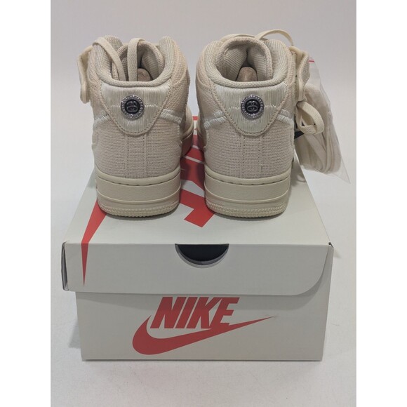 Nike Air Force 1 Mid SP Stussy Fossil Hemp DJ7841-200 Men’s 5.5 / Women’s 7 - Picture 6 of 10